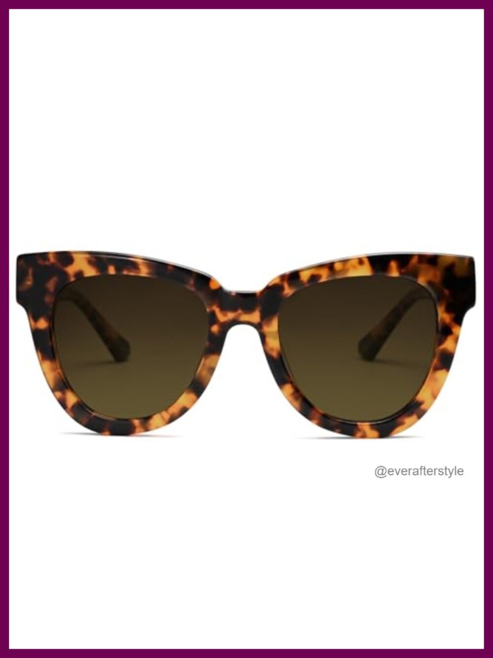 Polarized Cat Eye Sunglasses Oversized Acetate Full Frame UV400